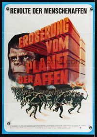 6d585 CONQUEST OF THE PLANET OF THE APES German '72 Roddy McDowall, Rehak art of the revolt!