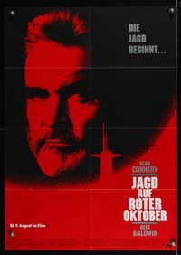6d715 HUNT FOR RED OCTOBER advance German '90 Russian military submarine captain Sean Connery!