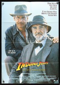6d720 INDIANA JONES & THE LAST CRUSADE photo advance German '89 Harrison Ford & Sean Connery!