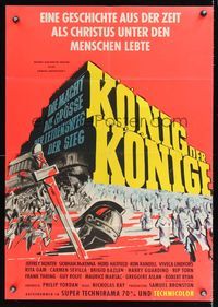 6d742 KING OF KINGS day-glo German '61 Nicholas Ray Biblical epic, Jeffrey Hunter as Jesus!