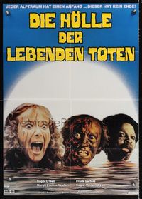 6d825 NIGHT OF THE ZOMBIES German '80 image of terrified girl in water w/2 monsters!