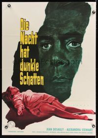 6d843 PASSION OF SLOWFIRE German '61 Edouard Molinaro's La mort de Belle, French sex thriller!