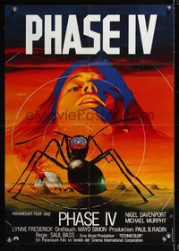 6d848 PHASE IV German '74 wild sci-fi art of killer ant, directed by Saul Bass!