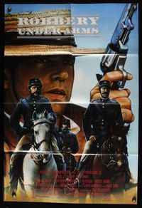 6d884 ROBBERY UNDER ARMS German '88 art of Australian cowboy Sam Neill w/gun!