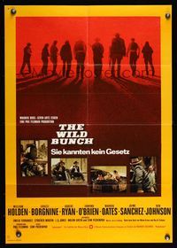 6d985 WILD BUNCH German R73 Sam Peckinpah cowboy classic, William Holden & Ernest Borgnine!