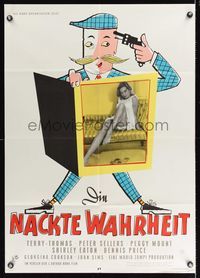 6d997 YOUR PAST IS SHOWING German '58 Peter Sellers, Terry-Thomas, The Naked Truth!