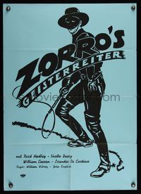 6d999 ZORRO'S FIGHTING LEGION German '51 cool artwork of masked avenger!