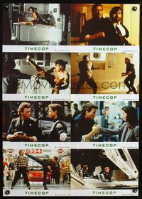 6d521 TIMECOP German LC poster '94 cool action images of Jean-Claude Van Damme, Mia Sara!