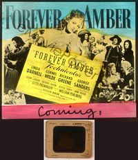 6e024 FOREVER AMBER glass slide '47 sexy Linda Darnell, Cornel Wilde, directed by Otto Preminger!