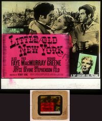 6e043 LITTLE OLD NEW YORK glass slide '40 beautiful Alice Faye, Fred MacMurray & Richard Greene!