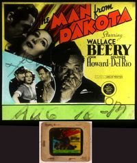 6e045 MAN FROM DAKOTA glass slide '40 Wallace Beery, Dolores Del Rio, John Howard, Civil War