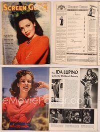 6e149 SCREEN GUIDE magazine April 1942, close portrait of sexy Linda Darnell by Jack Albin!