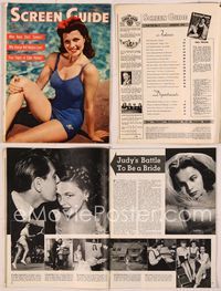 6e143 SCREEN GUIDE magazine August 1941, sexy Rita Hayworth in bathing suit by Jack Albin!