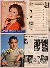 6e147 SCREEN GUIDE magazine February 1942, portrait of sexy smiling Myrna Loy by Jack Albin!