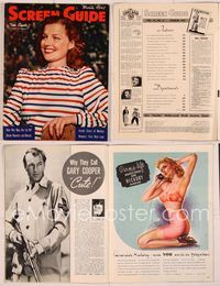 6e148 SCREEN GUIDE magazine March 1942, close portrait of smiling Ann Sheridan by Jack Albin!