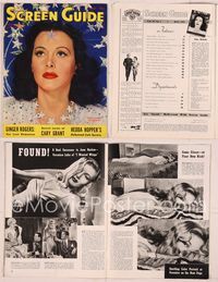 6e140 SCREEN GUIDE magazine May 1941, Hedy Lamarr in Ziegfeld Girl, portrait by Eddie Croneweth!