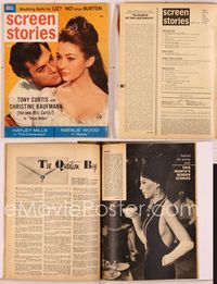 6e152 SCREEN STORIES magazine January 1963, Tony Curtis & Christine Kaufmann from Taras Bulba!