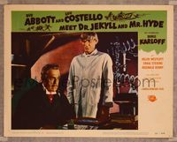 6f291 ABBOTT & COSTELLO MEET DR. JEKYLL & MR. HYDE LC #4 '53 Boris Karloff & John Dierkes in lab!