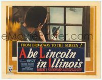 6f061 ABE LINCOLN IN ILLINOIS TC '40 Raymond Massey watches Mary Howard outside his window!