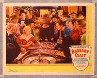 6f323 BARBARY COAST LC '35 great gambling scene of Joel McCrea & Miriam Hopkins at roulette table!