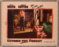 6f002 BEYOND THE FOREST signed #7 LC '49 by Bette Davis, who is lounging on a couch by Joseph Cotten!