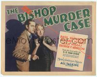 6f076 BISHOP MURDER CASE TC '30 Basil Rathbone as detective Philo Vance with scared Leila Hyams!