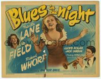 6f079 BLUES IN THE NIGHT TC '41 pretty Priscilla Lane & Betty Field, Richard Whorf playing trumpet!