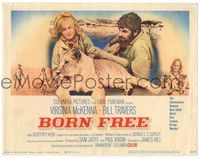 6f082 BORN FREE TC '66 great image of Virginia McKenna & Bill Travers with Elsa the lioness!