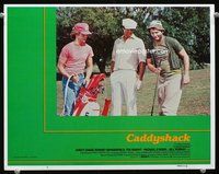 6f352 CADDYSHACK int'l LC #5 '80 Chevy Chase, Bill Murray & Michael O'Keefe golfing, be the ball!
