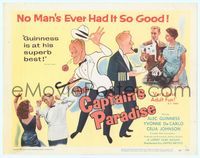 6f091 CAPTAIN'S PARADISE TC '53 great artwork & photos of Alec Guinness trying to juggle two wives!