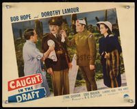 6f363 CAUGHT IN THE DRAFT LC '41 bandaged soldier Bob Hope with pretty Dorothy Lamour!