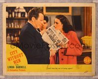 6f377 CITY WITHOUT MEN LC '42 sexy young Linda Darnell helps her man who is unjustly imprisoned!