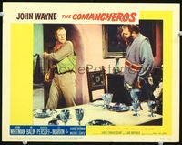 6f380 COMANCHEROS LC #6 '61 John Wayne orders man in pancho out of his house, Michael Curtiz!