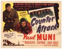 6f098 COUNTER-ATTACK TC '45 Paul Muni & Marguerite Chapman fight the Nazis in World War II!