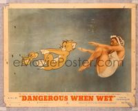 6f388 DANGEROUS WHEN WET LC #5 '53 best image of sexy Esther Williams swimming with Tom & Jerry!