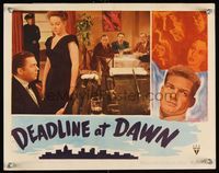 6f392 DEADLINE AT DAWN LC '46 Susan Hayward stands by Marvin Miller playing piano!