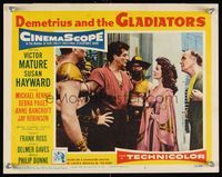 6f394 DEMETRIUS & THE GLADIATORS LC #5 '54 close up of Biblical Victor Mature & Susan Hayward!