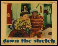6f016 DOWN THE STRETCH signed LC '36 by jockey Mickey Rooney, who's close up with Willie Best!