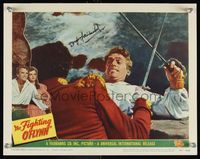 6f017 FIGHTING O'FLYNN signed LC #4 '49 by Douglas Fairbanks Jr who's super close up & losing a duel