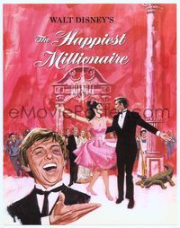 6f132 HAPPIEST MILLIONAIRE TC '68 Disney, vertical art of Tommy Tommy Steele laughing & dancing!