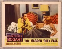 6f463 HARDER THEY FALL LC '56 boxing publicist Humphrey Bogart on phone by sexy Jan Sterling!