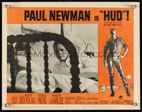 6f473 HUD LC #4 '63 close up of Paul Newman & Patricia Neal talking in bed, Martin Ritt classic!