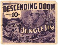 6f156 JUNGLE JIM ch.10 TC '36 close up of Grant Withers & Betty Jane Rhodes, cool border art!