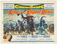 6f158 KING OF THE KHYBER RIFLES TC '54 artwork of British soldier Tyrone Power on horseback!