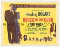 6f162 KNOCK ON ANY DOOR TC R59 Humphrey Bogart, John Derek, directed by Nicholas Ray!