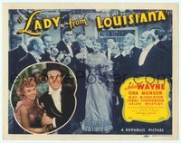 6f166 LADY FROM LOUISIANA TC '41 John Wayne in top hat & tux with beautiful Ona Munson!