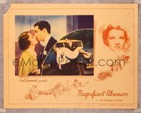 6f532 MAGNIFICENT OBSESSION LC '35 Robert Taylor kissing Irene Dunne and rescuing her!