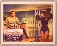 6f539 MAN FROM THE DINERS' CLUB LC '63 Danny Kaye on exercise bicycle in health spa w/pretty girl!