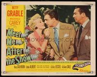 6f026 MEET ME AFTER THE SHOW signed LC #5 '51 by Macdonald Carey & Eddie Albert, who are w/Grable!