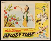 6f563 MELODY TIME LC #6 '48 Walt Disney, cool cartoon art of young Johnny Appleseed!